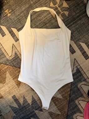 Abercrombie & Fitch white halter bodysuit